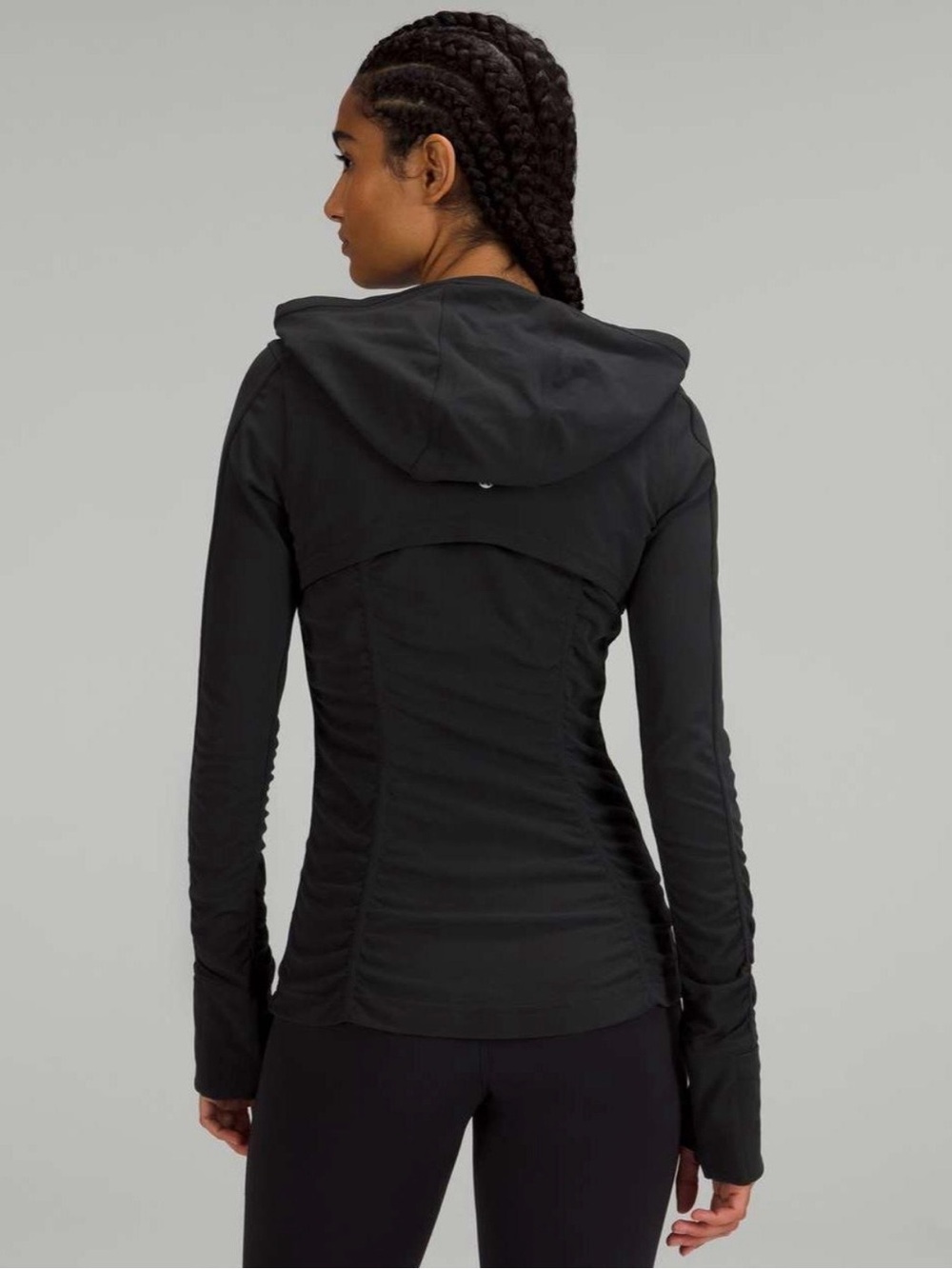 lululemon athletica Black Hooded Zip Athletic Jacket